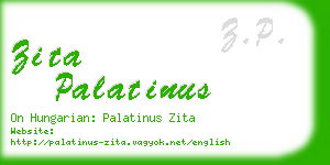 zita palatinus business card